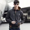 Erkek Hoodies Fashion Hooded Sweatshirts Erkekler için Kış Gömlekleri Düğme Cepleri Sonbahar Katı Giysiler Erkek Günlük Spor Takım XXXL Kahverengi Beyaz