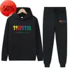 T-shirts pour hommes Survêtement Trapstar Marque Imprimé Sportswear t-shirts 16 Couleurs Chaud Deux Pièces Ensemble Sweat À Capuche Pantalon Jogging