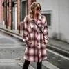 Jackets femininos CCI Casual Longo Plaid Top Autumn Winter Fashion Moda Single Bastested Versatile Cardigan Coat Blouse WQ012C 230223