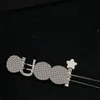 Twinkle Princess Hair Clips Full Diamond Letter Barrettes for Women noivado de casamento Barrettes de prata