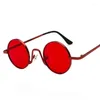 Solglasögon runt retro varumärke design kvinnliga mäns lyxmode UV400 glas multicolor gafas