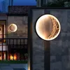 Lampy ścienne Nordic Moon Lampa Lampa Lampa Nowoczesna salon sypialnia schodowa łazienka balkon Balkon na zewnątrz wodoodporne kinkiety