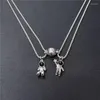 Pendentif Colliers Argent Couleur Chaîne Collier Ras Du Cou Aimant Magnétique Coeur Pour Couple Femmes Amant Dame Filles Garçons Hommes Cadeau