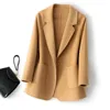 Vestes pour femmes manteaux de laine dame mince Blazer en laine Double Face costume blazers pour femmes élégant élégant 230223