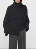 Kvinnors tröjor Kvinnors tröja 2023 Vinter o-hals Twist Knit Scarfs Lady Long Sleeve Loose Knitwear Pullover Tops All-Match