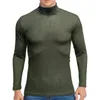 Heren truien mannen trui vaste kleur lange mouw hoge kraag pullover herfst winter coltrui gebreide slim fit gebreide bodem shirt