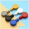 Other Office School Supplies Scrub Easy To Pl Buckle Round Chest Retractable Badge Id Name Tag Card Badges Holder Reels Drop Deliv Dhvw4