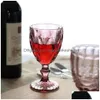 Wine Glasses Colorf 240Ml 300Ml Vintage Red Goblet Juice Glass Home Creative Thickening Drinking Cup Q1 Drop Delivery Garden Kitchen Otwy5