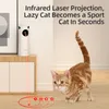 Cat Toys Rojeco Automatisk interaktiv smart retande husdjur LED -laser inomhus tillbehör handhållen elektronisk för hund 230222