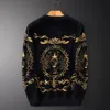 Men's TShirts High end boutique fashion jacquard sweater men's autumn and winter thickened warm pullover trend style top 230223