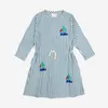 Robes de fille Robe de fille 2023SS printemps et été enfant à manches courtes motif de dessin animé imprimé robe à bretelles princesse Ins robe pour enfants Z0223