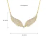 Chains FXLRY High Quality Cubic Zirconia Angel Wing Pendant Necklace For Women Fashion Jewelry