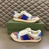 Sneaker Screener beige Burro Scarpe in pelle sporca Italia vintage Striscia Web rossa e verde Designer di lusso Sneakers suola in gomma Scarpa casual classica 05