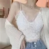 Camisoles Tanks Sutiã de Renda Francesa Sem Anel de Aço Peito Pequeno Seção Fina Reunida Dentro Sling Lingerie Feminina Almofada