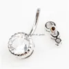 Navel Bell Button Rings D0990 Zircon Stone Belly Stud Mix Styles Drop Leverans smycken Body DHGARDEN DH26W