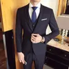 Mäns kostymer 2023 Herr Fashion Suit Men's 3 Piece Tuxedo Blazer Jacket Vest Pants Slim Professional Business Groom Wedding