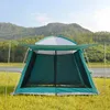 Tents and Shelters Inner Outer Tent Integrated Awning with Cover Portable Handbuilt Pergola Outdoor Camping Family Tourist Oxford Silver Coated J230223