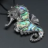 Chains Natural Shell Hippocampus Shape Mother Of Pearl Necklace Pendants Charms For Women Jewelry Gift Size 56x40mm Length 55cm