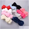 Hårtillbehör Pure Color Coral Fleece Wash Face Bow Hairbands For Women Girls Headbands Headwear Bands Turban Drop Delivery Produc Dhlqu