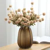 5 Huvud Silke Maskrosskulkonterad blommorgren med gr￶na blad DIY Family Wedding Decoration Valentine's Day Gift