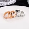 Moissanite luxury love ring wedding band male woman silver color rhinestone couple street men alloy B4084600 jewellery 4mm engagements women rings F23