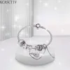 Pulseras de cadena de eslabones para mujer, pulsera de lujo que combina con todo, conjunto de pulsera de Ángel para mascota, regalo sencillo de cumpleaños para niña G230222