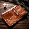 Wallets AETOO Retro Wash Men's Short Leather Purse Simple Plant Tanned Small Money Clip High-grade Head Layer Cowhide Student Wallet