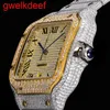 High Quality Fashion Iced Out WatchesMens Wrist Luxury Round Cut Lab Gr DDGU A34L