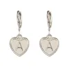 Hoop Earrings & Huggie Stainless Steel Earring For Women Jewelry Letter A-Z Engrave Heart Love Charms