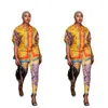 Costumes pour femmes automne femmes riche imprimé haut à manches longues ensemble chemise décontractée deux pièces pantalon