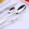 4 Pieces Wed Set Silverware Fork Spoon Knife Cutlery Set Steel Flatware Tableware