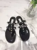 New Woman Summer Sandals Rivets big bowknot Flip Flops Beach Sandalias Femininas Flat Jelly Designer Sandals4177344