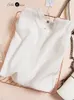 Women's Blouses Shirts Minority Designer Hidden Button Design Round Neck Silk Fashion Ol Wind Mulberry Single Pocket 230223
