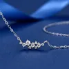 سلاسل OB3N قلادة Robukf Moissanite للنساء 0.18CT Lab التي تم إنشاؤها Diamond Dainty Choker 925 Sterling Silver Jewelry Wholesale