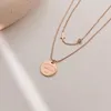 Hangende kettingen dierbare life persoonlijkheid asymmetrische ketting goodluck brief titanium stalen sleutelbeen ketting voortreffelijke accessoires