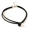 Kedjor handgjorda butik sammet svarta pärlor hänge choker halsband för kvinnor flickor mode krage uttalande smycken