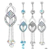 Navel Bell Button Rings D0825 Heart Belly Ring Mix Colors Drop Delivery Jewelry Body Dhgarden Dhmwa
