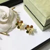 Stud Hohe Qualität Blume Ohrring Rose Gold Und Farbe AAA Zirkon Ohrstecker Für Frauen Marke Schmuck DJ1398 230223