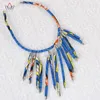 Colliers pendants Accessoires pour femmes Collier africain Collier simple géométrique à la main Multicolor Dames Lames WYB27