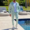 Erkek Trailtsits Sky Mavisi İş Giyim Ceket Pantolon Set Sıradan Basit Moda Trend Hiphop Tulum Gençlik Spor Takımını 230222