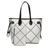 Sport 22ss Woman's 2pcs Lot Day Packs New Fashion Leather Handbag Wallet Women Printing Black White Size 43 30 Cm 283f