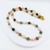 Подвесные ожерелья натуральный каменный барокко пресной воды Жемчужно -ожерелье Цвет Индии Агат Ключица Цепи Цепи модный шарм