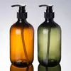 Storage Bottles 300/500ml Lotion Shampoo Shower Gel Soap Dispenser Empty Bath Pump Bottle Fashi