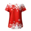 Women's T Shirts Zipper Long Sleeve Shirt Women Women's Ladies Casual Christmas Print Short Pocket Loose Caring Spandex