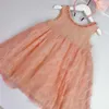 23SS Designermarke Mädchenkleider Kinder Netzgarnkleider für große Mädchen Mode Spitzenkleid Kleid aus reiner Baumwolle mit Futter Faltenrock Hemd a1