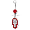 Navel Bell Button Rings D0754 Hand Belly Ring Mix Colors Drop Delivery Jewelry Body Dhgarden Dhmrb