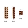 저장 병 일본식 나무 이중 줄 계란 박스 로그 트레이 방지 방지 보호 프레임 홀더 주방 액세서리