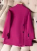 Abiti da donna Blazer Arrivo Autunno Inverno Donna Blazer da donna Rosa Caffè nero Cappotto da giacca casual a maniche lunghe da donna 230223