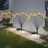 Packs 10-head Solar Swaying Firefly Lamps Intelligent Light Control Outdoor Waterproof Ground Plug Garden Atmosphere Decor