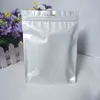 15*21 cm OPP -förpackningsväskor Vit/ Clear Self Seal dragkedja Plast förpackningsförpackningsförpackningsväska med dragkedja låsspaket med hänghål